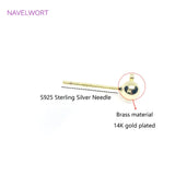 Real Plated S925 Silver Ball Stud Earring Basic Fittings
