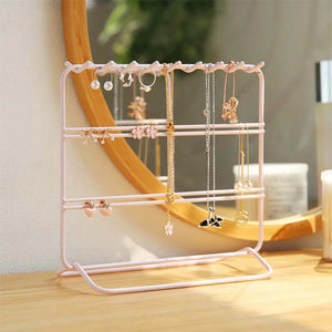 Earrings Necklace Storage Shelf Jewelry Display Holder Organizer
