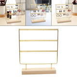 3 Tier Earrings Organizer with Wooden Base