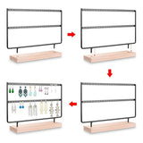 Wood Earrings Organizer Jewelry Holder Display Stand