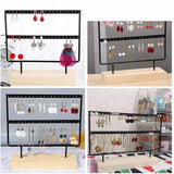 Wood Earrings Organizer Jewelry Holder Display Stand