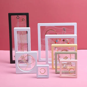 Transparent Jewelry Box Earrings Necklace Dust-proof Storage Box