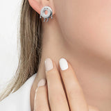 S925 Sterling Silver Donut Dangle Earrings for Women