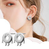 S925 Sterling Silver Donut Dangle Earrings for Women