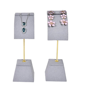 Metal Microfiber Earrings Jewelry Display Props Women's Storage Counter Decor
