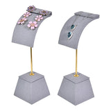 Metal Microfiber Earrings Jewelry Display Props Women's Storage Counter Decor