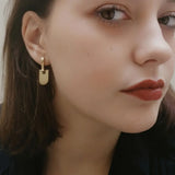 Metal Eardrop Earring Smooth Jewelry Women Wedding