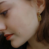 Metal Eardrop Earring Smooth Jewelry Women Wedding