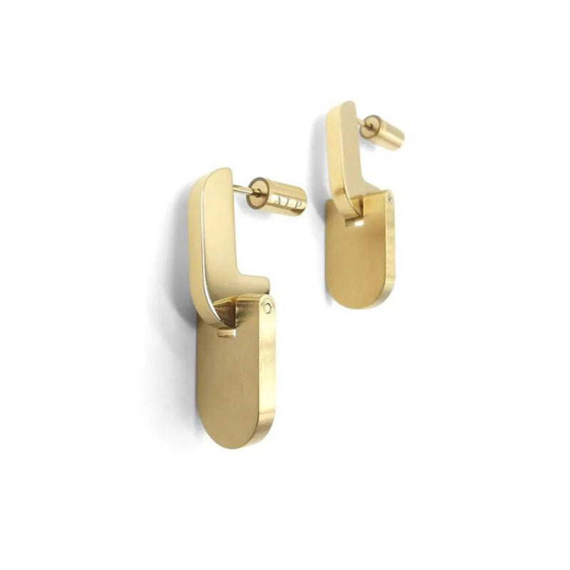 Metal Eardrop Earring Smooth Jewelry Women Wedding