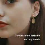 Metal Eardrop Earring Smooth Jewelry Women Wedding