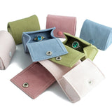 Portable Earring Storage Bag Flannel Couple Ring Organizer Box Bead Cloth Bag