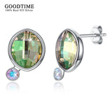 S925 Sterling Silver Stud Earrings Sparkling Crystal Earrings for Women