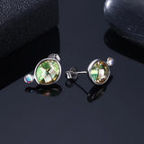 S925 Sterling Silver Stud Earrings Sparkling Crystal Earrings for Women
