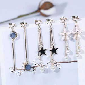 Korea Style Clip on Earrings Big Geometric Set for Women