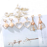 Korea Style Clip on Earrings Big Geometric Set for Women