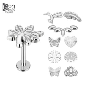 Titanium Nose Septum Piercing Jewelry Set
