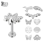 Titanium Nose Septum Piercing Jewelry Set