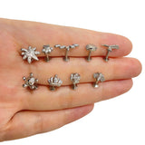 Titanium Nose Septum Piercing Jewelry Set