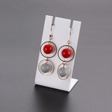 Acrylic Earrings Display Stand Rack L Shape Rectangle 85x44mm