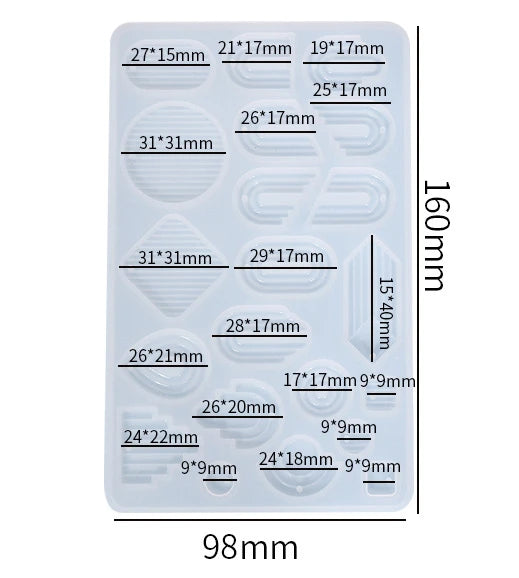 Silicone Resin Mold for DIY Jewelry Making Women Holidays Earrings