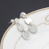 Silver 925 Round Shape Earrings Jewelry Women Wedding Gift