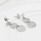 Silver 925 Round Shape Earrings Jewelry Women Wedding Gift
