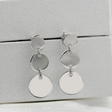 Silver 925 Round Shape Earrings Jewelry Women Wedding Gift