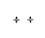 Silver 925 Cross Earrings with Zircon Enamel Plating