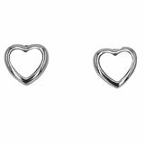 Heart Shaped Silver 925 Earrings with Rhodium Plated NACAR