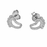 Silver 925 Earrings with Rhodium Plated Zirconia