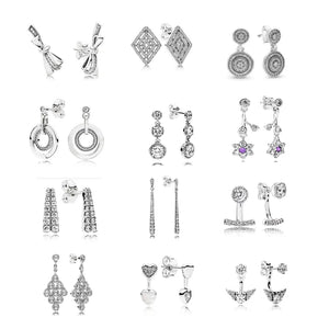 925 Sterling Silver Butterfly Earrings Women's Jewelry