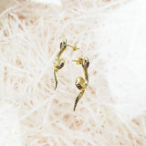 925 Silver Snake Earrings Beauty Curved Shape Vintage Bijoux Lucky Gift