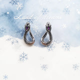 Snake Hinged Hoop Earrings in Sterling Silver
