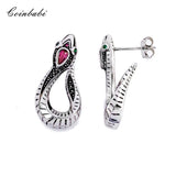 Snake Hoop Earrings in 925 Sterling Silver, Wisdom and Security Gift