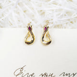 Snake Hoop Earrings in 925 Sterling Silver, Wisdom and Security Gift