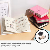 Earrings Storage Book PU Leather Large Capacity Jewelry Holder