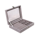 Earrings Storage Box Ring Display Box Transparent Dustproof Necklace Bracelet