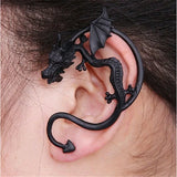 Retro Dragon Ear Clips Without Hole Goth Earrings