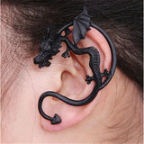 Retro Dragon Ear Clips Without Hole Goth Earrings