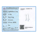 925 Silver Tassel Crystal Flower Drop Earrings