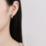 Zircon Stud Earrings Ladies Party Wedding Jewelry