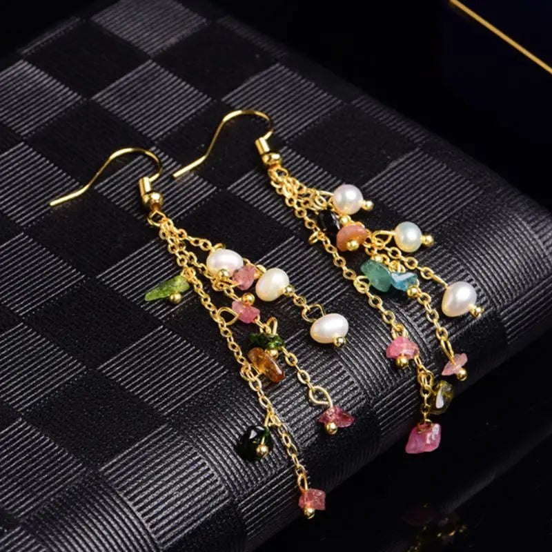 Bohemian Freshwater Pearl Earrings for Teens