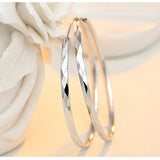 Platinum Argyle Hoop Earrings for Women