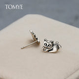 Luxery Sterling Silver Cat Earrings