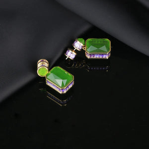 Emerald Gemstone Drop Earring 925 Silver