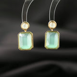 Emerald Gemstone Drop Earring 925 Silver