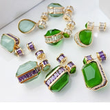 Emerald Gemstone Drop Earring 925 Silver