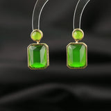 Emerald Gemstone Drop Earring 925 Silver