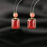 Emerald Gemstone Drop Earring 925 Silver