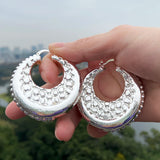 Geometric Statement Copper Sliver Dangle Drop Earrings